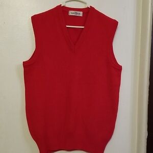 Classic Red V-Neck Sweater Vest